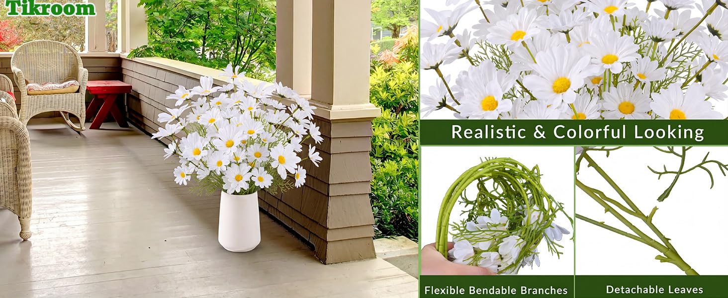 Faux Daisies with Stems
