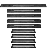 VCYOPN 9 PCS Car Door Sill Protector, Anti-Scratch Carbon Fiber Car Door Entry Guards Stylish Sti...
