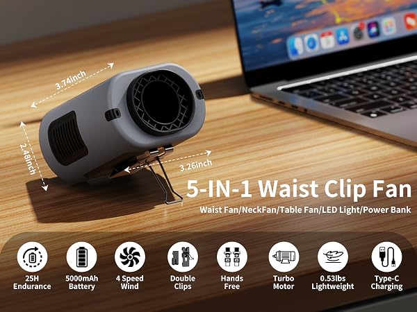 socool waist clip fan