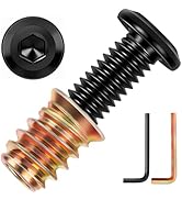 25 Sets Wood Inserts & Bolts Assortment Kit for Furniture, 1/4-20 x 5/8