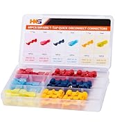 HKS 60PCS/30 Pairs T-TAP Wire Connector - Quick Splice Disconnect - Electrical Self-Stripping Ter...