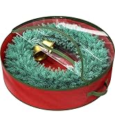 Simple Houseware 30" Wreath Storage Bag, Fits 2 Large or 4 Standard Wreaths Plus Garlands, Clear ...