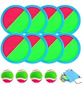 Ayeboovi Toss and Catch Ball Set with 8 Paddles 4 Balls Yard Games for Kids Outside Toys Beach To...
