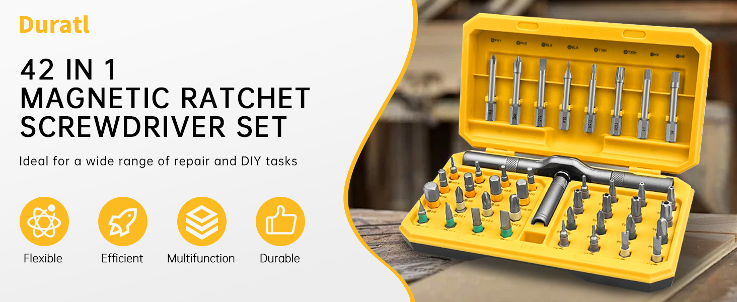 Duratl 42 in 1 Magnetic Screwdriver Set