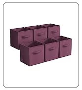 Sorbus Foldable Storage Cubes - 6 Fabric Baskets for Organizing Pantry, Closet, Shelf, Nursery, P...