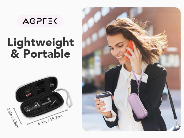 AGPTEK Carrying Case for Digital Voice Recorder & MP3 Players Purple