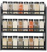 Thalomely 3 Tier Bamboo Spice Rack, Spice Rack Organizer, Seasoning Jars Rack Shelf Spice Organiz...
