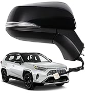 Marretoo for Toyota RAV4 Door Mirror Assembly Passenger Side 2019-2023|Power|Heated|Turn Signal|B...