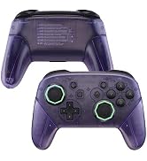 eXtremeRate Clear Atomic Purple Octagonal Gated Sticks Faceplate Backplate Handles, DIY Replaceme...