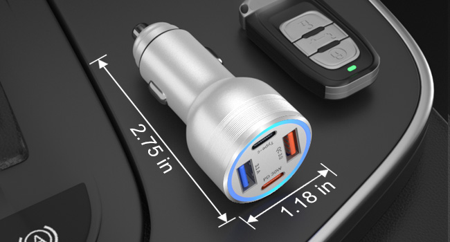 usb c and usb a car charger