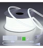 BENLUN AC 110V COB LED Strip Lights Outdoor Waterproof 98.4ft, 6000K Cool White Super Bright 300W...