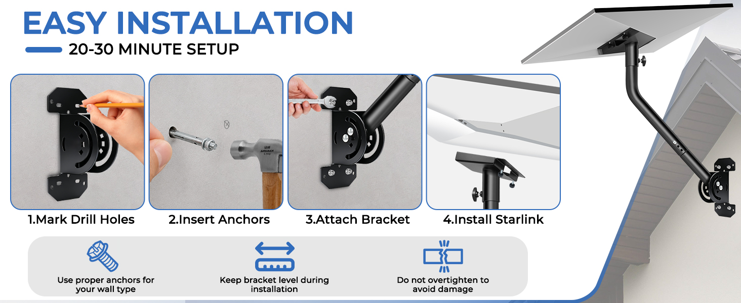 Starlink pipe adapter