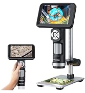 4K HDMI Digital Microscope for Coins, 3840P UHD Video, 4K Soldering Microscope Camera 1200X with ...