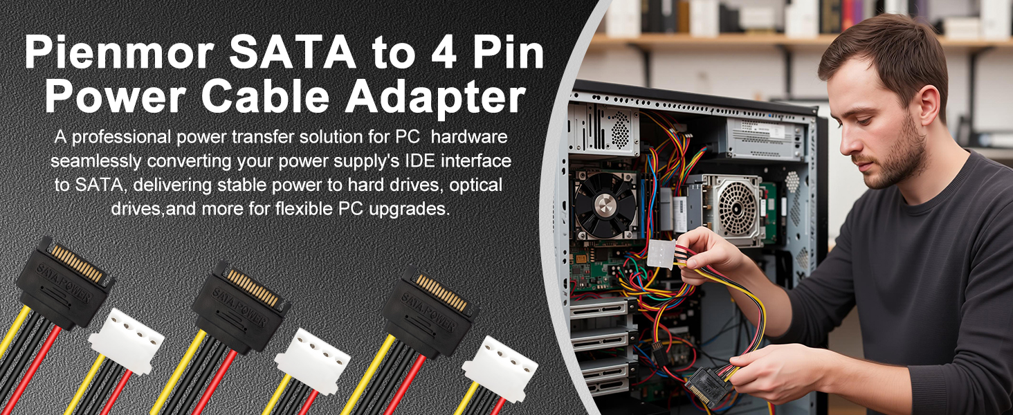SATA to 4 Pin Power Cable