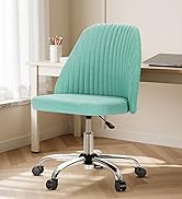 DUMOS Office Chair, Comfy Desk Chair Rolling Vanity Swivel Task Chairs with Wheels, Wide Seating ...