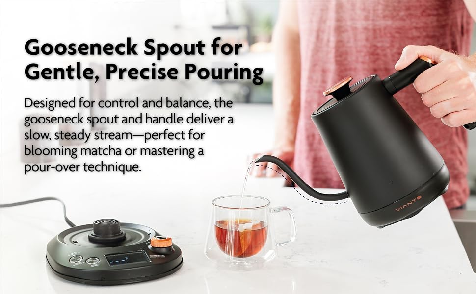 control pour over flow rate with the gooseneck spout