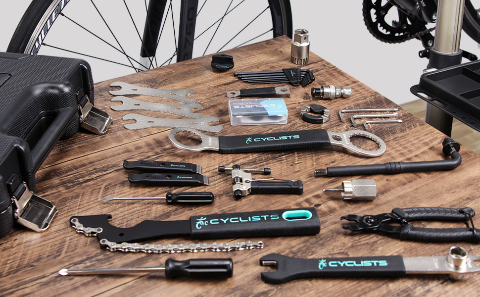 Bike Tool Kit Bicycle Repair Tool Box Compatible Bike Maintenance Tool Set With Storage Case
