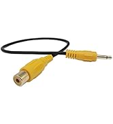 3.5mm RCA Video Cable,Gold Plated 3.5mm Mono Mini Male to Single RCA Female SinLoon Video Cable f...