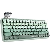FELICON 308i Computer Typewriter Keyboard Portable with Cute Colored ABS Retro Round Keycaps Ergo...