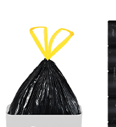 Kaylowe Small Trash Bags 2.6 Gallon Drawstring Garbage Bags Portable PE Trash Bag 5 Rolls 75 Coun...