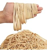 HAIDIBAO-Rubber Bands Assorted Sizes Beige Elastic Bands for Office Supplies 0.5lbs Size16,Size#1...