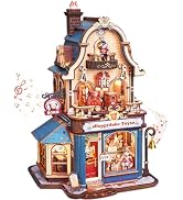 ROKR Bear Toy Store DIY Miniature House Kit, 3D Wooden Puzzles for Adults | Model Building Kits w...