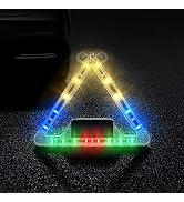 BOHISEN Warning Safety Triangle Kit, Road Emergency Warning Triangle Signal Sign, 18LED Safety Si...