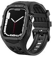 Compatible with Apple Watch Band 45mm 44mm Series 9/8/7/6/5/4/SE/SE2 with Case, Shockproof Rugged...