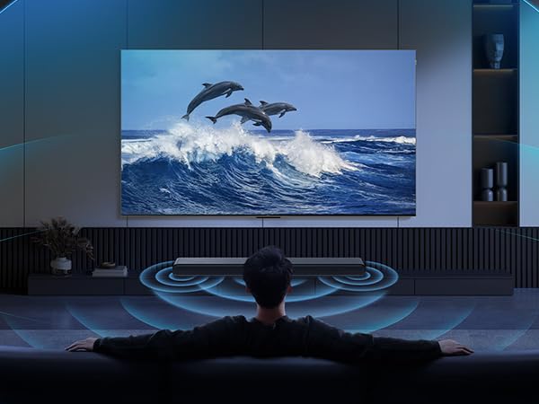 Spatial sound from above and behind putting you in the center of movies, music, and games.