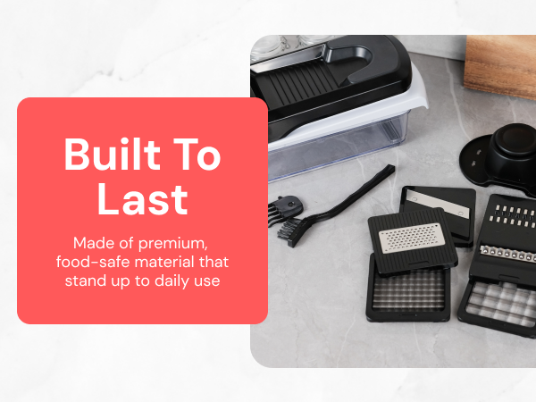 Fullstar Pro Core Chopper and Mandoline Slicer is made of long-lasting material