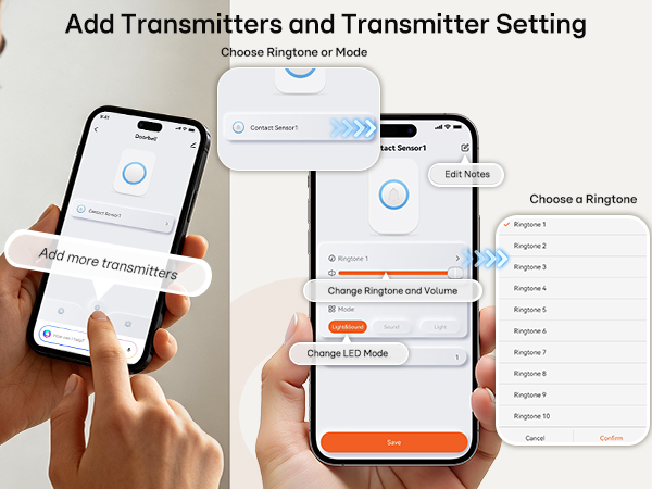 how to add transmitter to smartlife, and the setting of transmitter