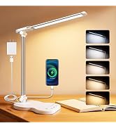 Ddlisu Desk Lamps for Home Office, Dimmable LED Desk Lamp, 5 Color Modes, 10 Brightness, Touch De...