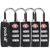 pack all TSA Approved Luggage Lock, Inspection Indicator, Alloy Body, 3 Digit Combination Padlock...