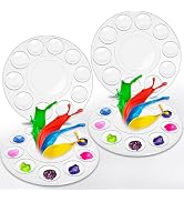 Hulameda 4pcs Paint Pallet,Paint Palette,Plastic Palettes,Paint Trays for Kids to Painting or Hav...