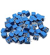 Xiaoyztan 2 Pin 5mm Pitch PCB Mount Screw Terminal Block Connector for Electronic Projects, 300V ...