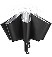 G4Free UPF 50+ UV Protection 54 Inch Large Reverse Travel Umbrella, 10 Ribs Windproof Compact Sun...