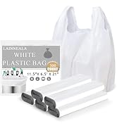LainNeala Plastic Bags, 300 Count T Shirt Bags, Plastic Bags With Handles For Shopping, Plastic G...