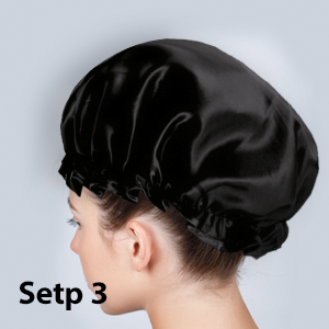 shower cap black 4pack
