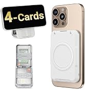 PROfezzion Double Sided Magnetic Phone Wallet, RFID Blocking Snap-on Hard Shell Card Holder 4-Car...