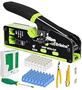 Brileine RJ45 Crimp Tool Pass Through Kit RJ45 Crimping Tool Kit Ethernet Crimper Set (Crimper Ki...
