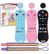 BEBECAN Silicone Baby Remote Teether - The Perfect Distraction Remote Control Toy, Safe Food Grad...
