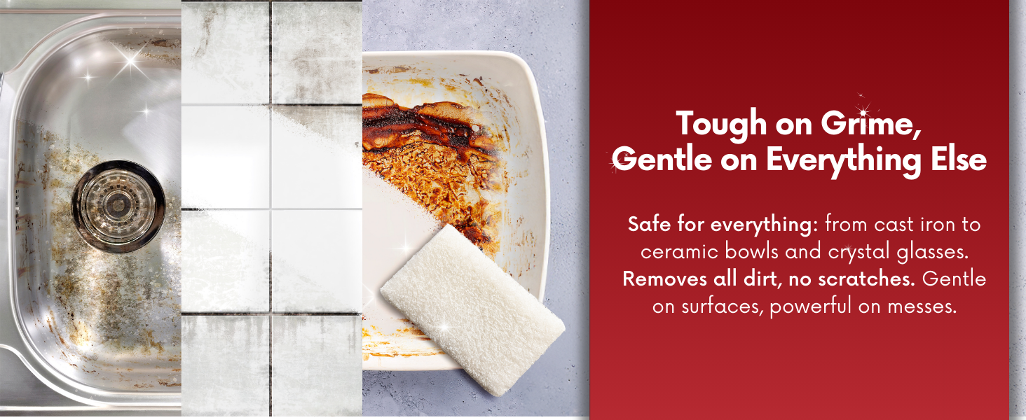 Tough on grime, gentle on everything else, the scrubbing pad for everything