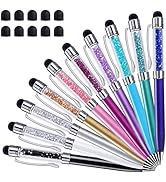 Stylus Pens for Touch Screens, ChaoQ 2 in 1 Crystal Stylus Ballpoint Pen (10-Pack), 1.0mm Medium ...