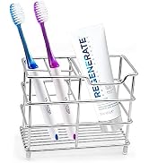 Uigos Toothbrush Holder for Bathroom, Stainless Steel Tooth Brush Holders with Multifunctional 5 ...