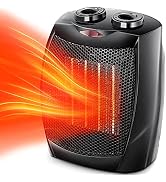 Kismile Small Space Heater Electric Portable Heater Fan for Home and Office Ceramic Fan Heaters w...
