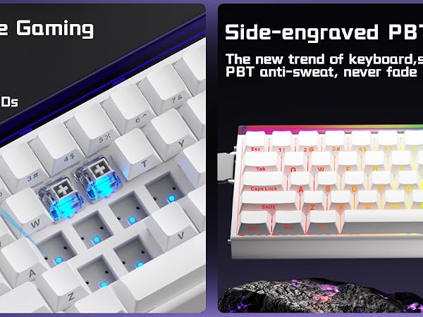 Hot-Swappable Gaming Keyboard 60%