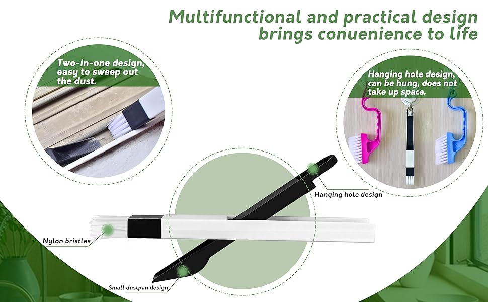 2-in-1 Design Window groove brush