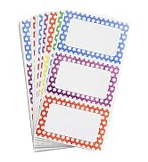 Name Tags Stickers 5 Colors with Colorful Border for Office, Meeting, School and Home (Star - 200...