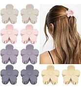 ATODEN Small Flower Hair Clips Claw Clips for Thin Hair 10Pcs Claw Clips for Hair 1.6'' Matte Tin...