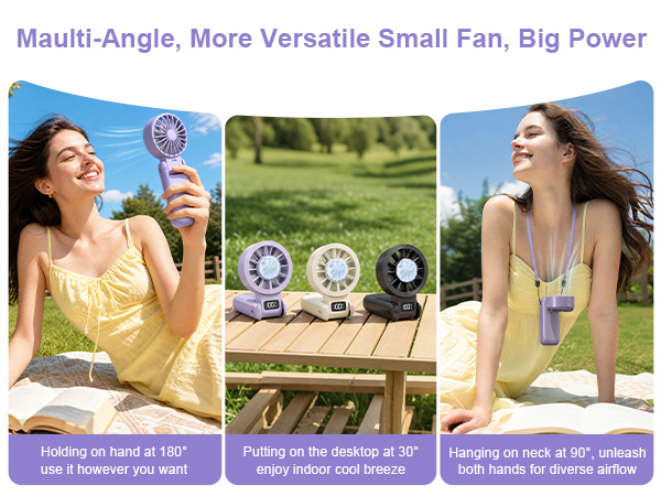 portable handheld rechargeable fan